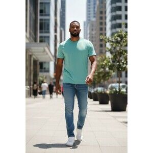 Reebok Performance Shirt Mens Size Medium Regular Fit Green